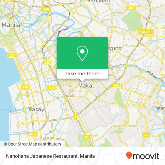 Nanohana Japanese Restaurant, San Agustin Bel-Air, Makati map