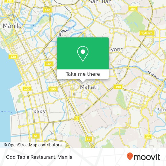 Odd Table Restaurant, Bel-Air, Makati map