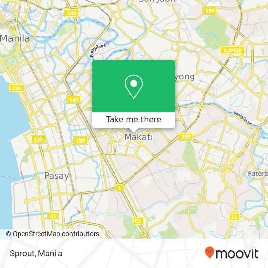 Sprout, Valero Bel-Air, Makati map