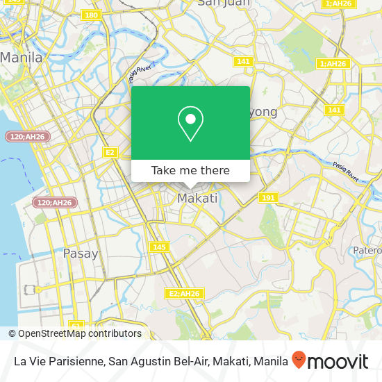 La Vie Parisienne, San Agustin Bel-Air, Makati map