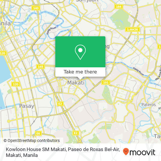 Kowloon House SM Makati, Paseo de Roxas Bel-Air, Makati map