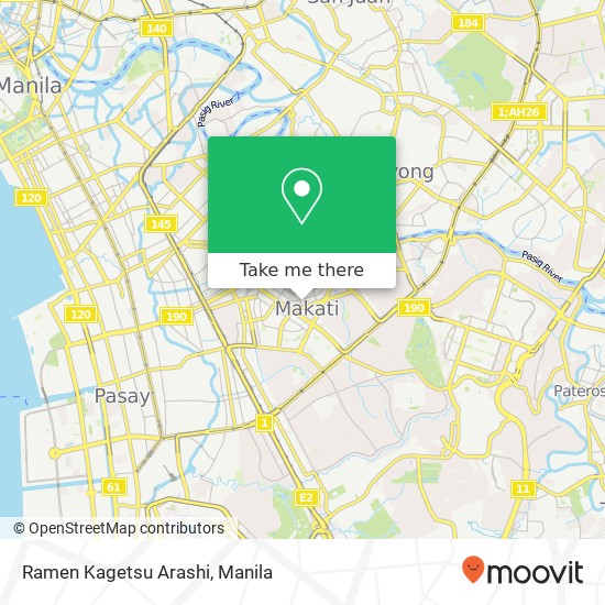 Ramen Kagetsu Arashi, Bel-Air, Makati map