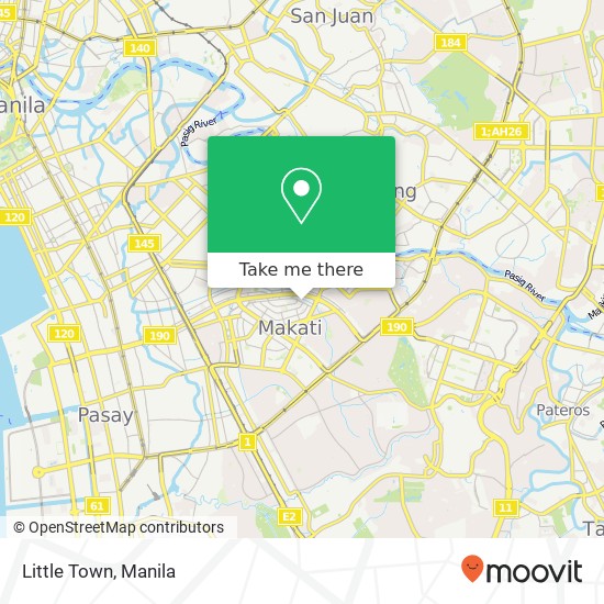 Little Town, H. V. Dela Costa Bel-Air, Makati map