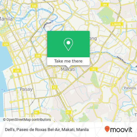 Dell's, Paseo de Roxas Bel-Air, Makati map