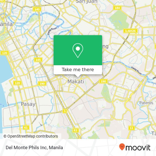 Del Monte Phils Inc, Valero Bel-Air, Makati map