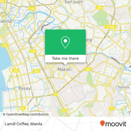 Lamill Coffee, L. P. Leviste Bel-Air, Makati map