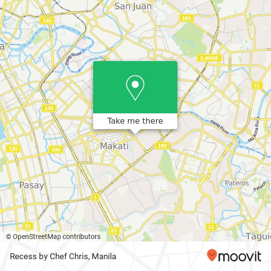 Recess by Chef Chris, 50 Jupiter St Bel-Air, Makati map