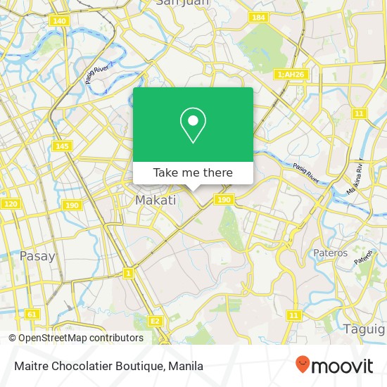 Maitre Chocolatier Boutique, Jupiter St Bel-Air, Makati map