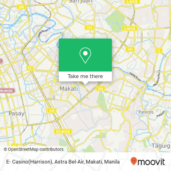 E- Casino(Harrison), Astra Bel-Air, Makati map