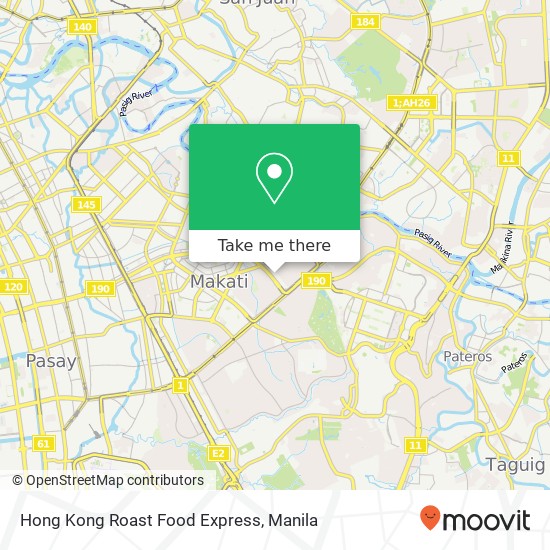 Hong Kong Roast Food Express, Jupiter St Bel-Air, Makati map