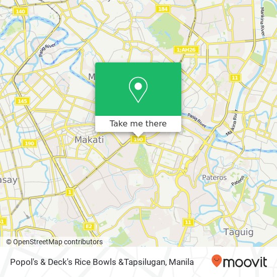 Popol's & Deck's Rice Bowls &Tapsilugan, Harvard St Pinagkaisahan, Makati map