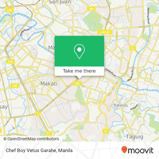 Chef Boy Vetus Garahe, 1676 Escuela St Pinagkaisahan, Makati map