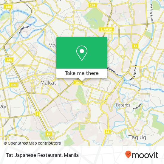 Tat Japanese Restaurant, 1200 Kalayaan Ave Pinagkaisahan, Makati map