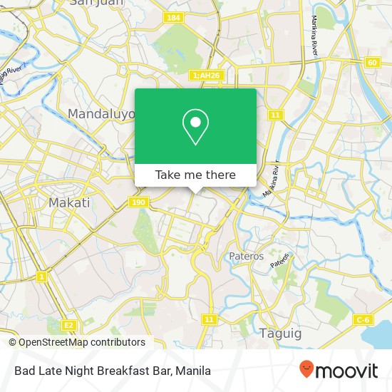 Bad Late Night Breakfast Bar, 9th Ave Western Bicutan, Taguig City map