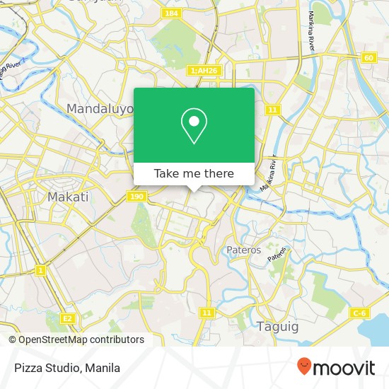 Pizza Studio, Western Bicutan, Taguig City map