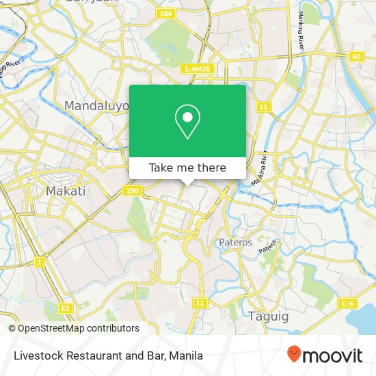 Livestock Restaurant and Bar, Western Bicutan, Taguig City map