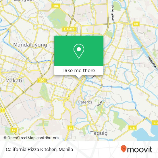 California Pizza Kitchen, 1 Rd East Rembo, Makati map