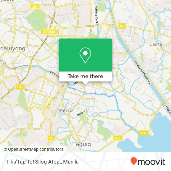 Tiks'Tap'To! Silog Atbp., E. Jacinto St Malinao, Pasig map