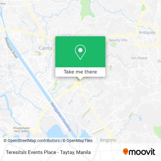 Teresita's Events Place - Taytay map