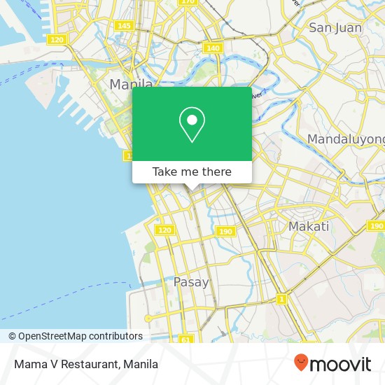 Mama V Restaurant, 2471 Leon Guinto St Barangay 727, Manila map