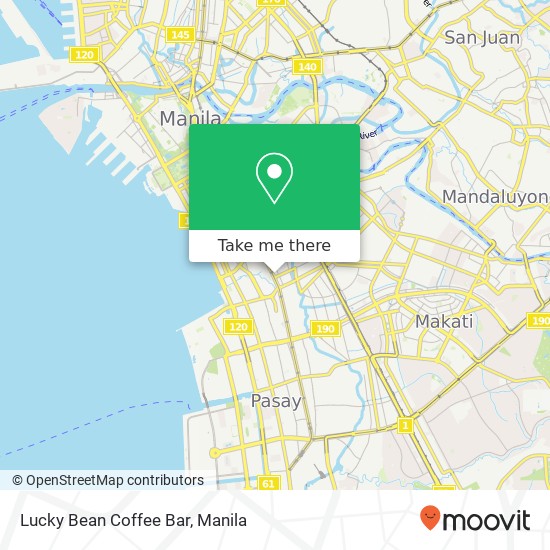 Lucky Bean Coffee Bar, 2456 Taft Ave Barangay 727, Manila map