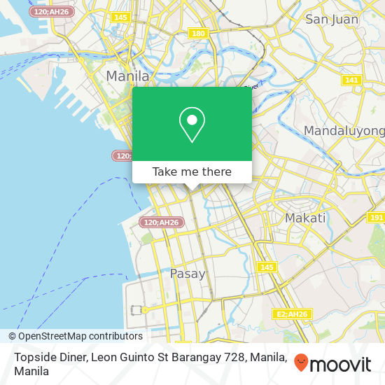 Topside Diner, Leon Guinto St Barangay 728, Manila map