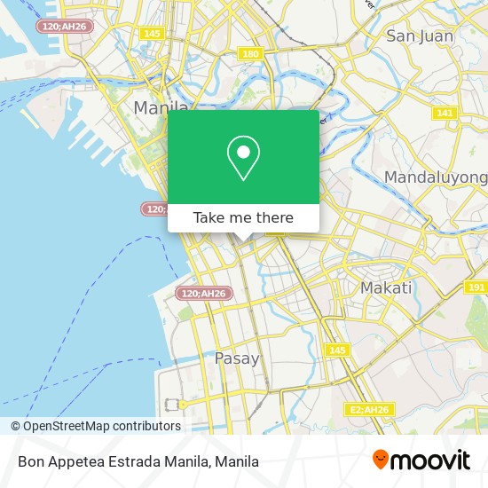 Bon Appetea Estrada Manila map