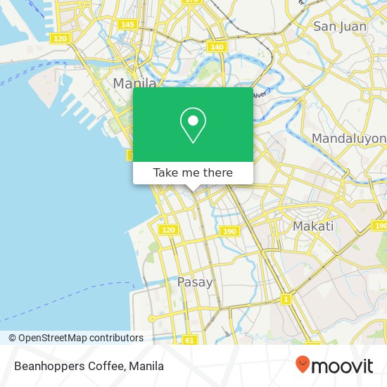 Beanhoppers Coffee, Taft Ave Barangay 727, Manila map