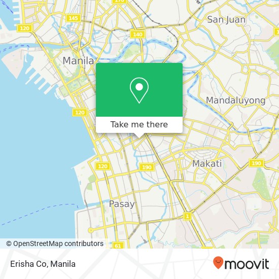 Erisha Co, Jacobo St Barangay 757, Manila map