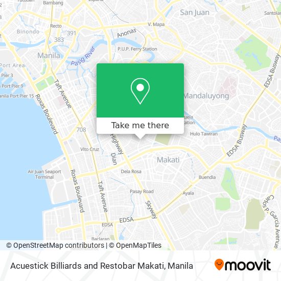 Acuestick Billiards and Restobar Makati map