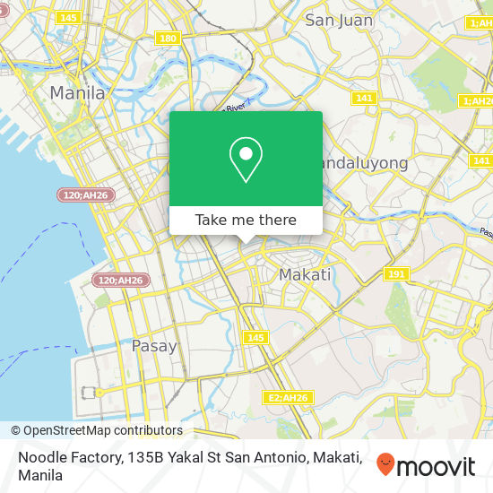 Noodle Factory, 135B Yakal St San Antonio, Makati map