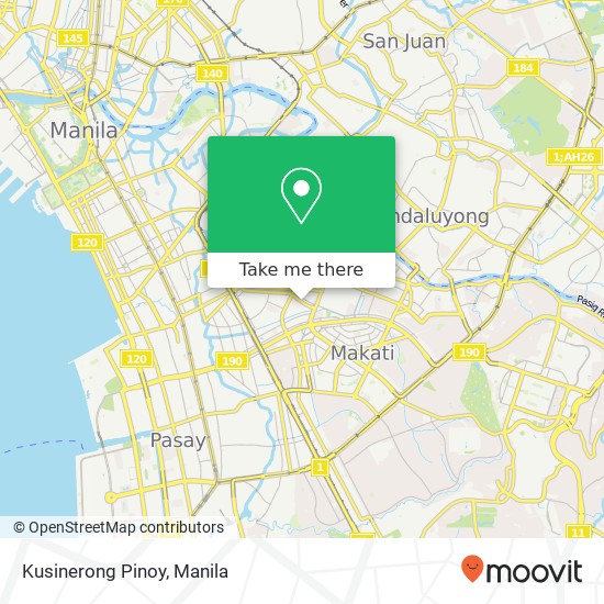 Kusinerong Pinoy, Kamagong St San Antonio, Makati map