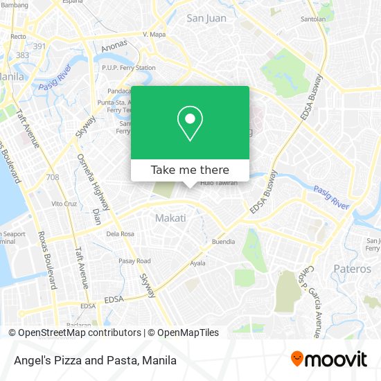 Angel's Pizza and Pasta map