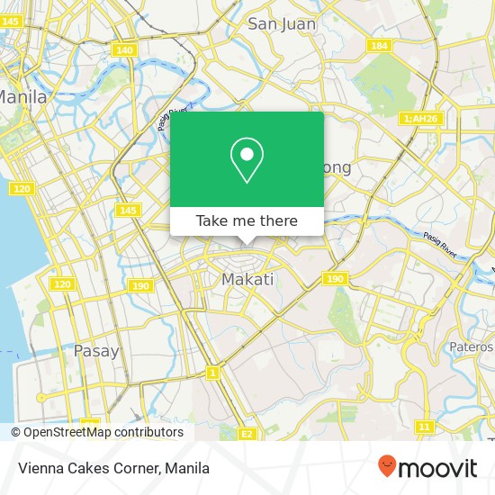 Vienna Cakes Corner, Jupiter St Bel-Air, Makati map