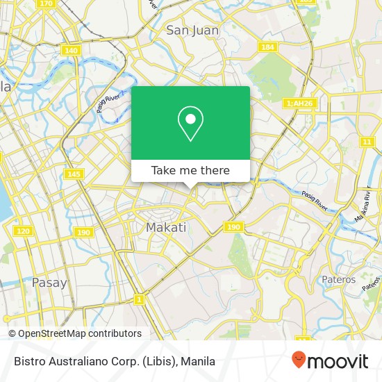 Bistro Australiano Corp. (Libis), Poblacion, Makati map