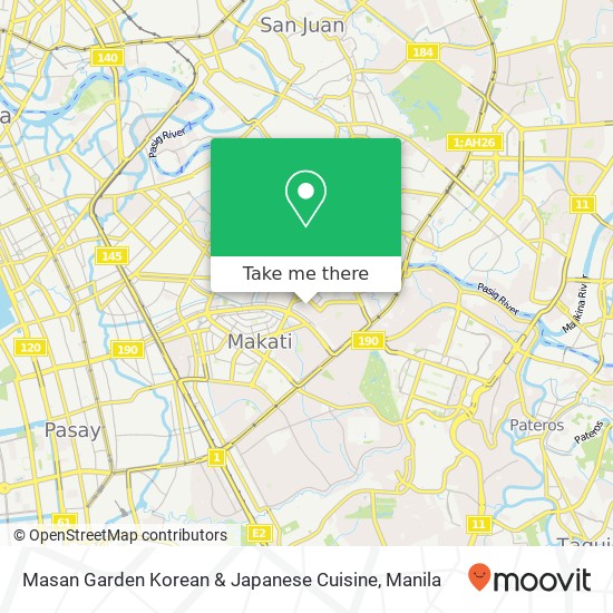 Masan Garden Korean & Japanese Cuisine, Polaris Bel-Air, Makati map