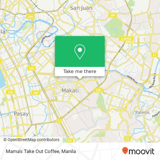 Mama's Take Out Coffee, Caceres Poblacion, Makati map