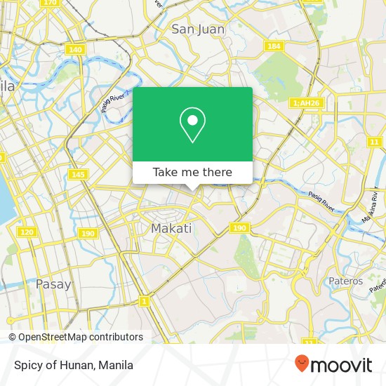 Spicy of Hunan, Salamanca Poblacion, Makati map