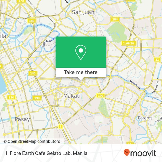 Il Fiore Earth Cafe Gelato Lab, Salamanca Poblacion, Makati map