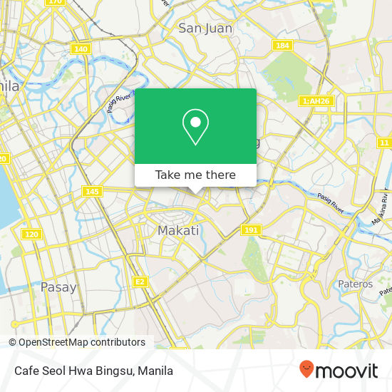 Cafe Seol Hwa Bingsu, Kalayaan Ave Poblacion, Makati map