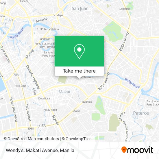 Wendy's, Makati Avenue map