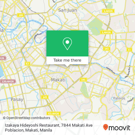 Izakaya Hideyoshi Restaurant, 7844 Makati Ave Poblacion, Makati map