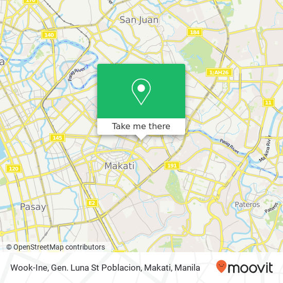 Wook-Ine, Gen. Luna St Poblacion, Makati map