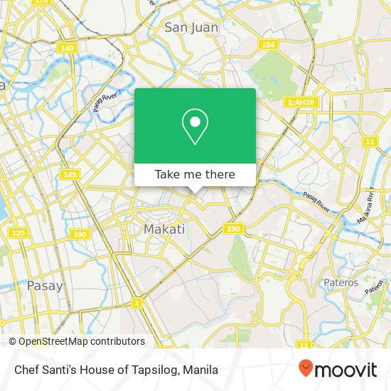 Chef Santi's House of Tapsilog, P. Burgos St Poblacion, Makati map