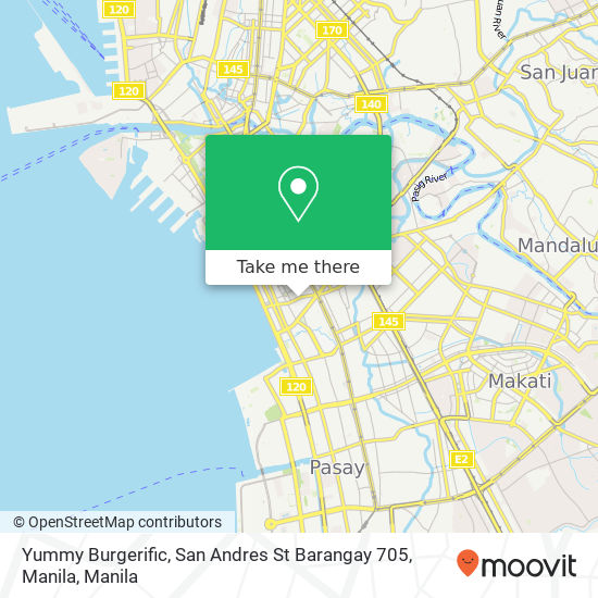 Yummy Burgerific, San Andres St Barangay 705, Manila map