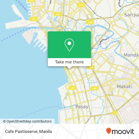 Cafe Pastisserve, Carolina Barangay 701, Manila map