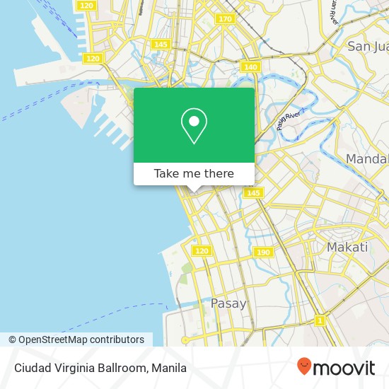 Ciudad Virginia Ballroom, Adriatico St Barangay 702, Manila map
