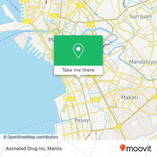 Assnated Drug Inc, Taft Ave Barangay 725, Manila map