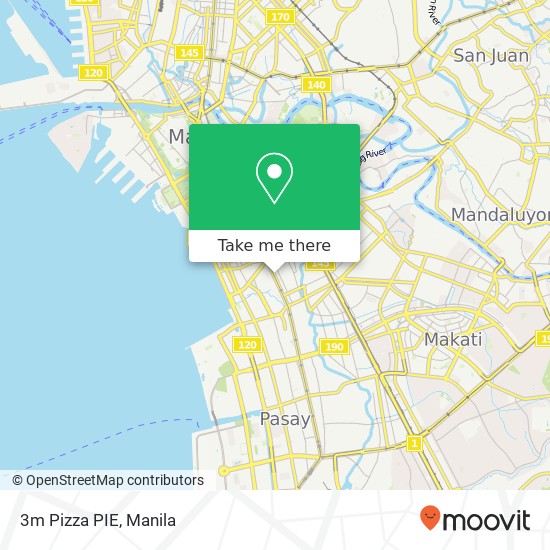 3m Pizza PIE, Taft Ave Barangay 725, Manila map