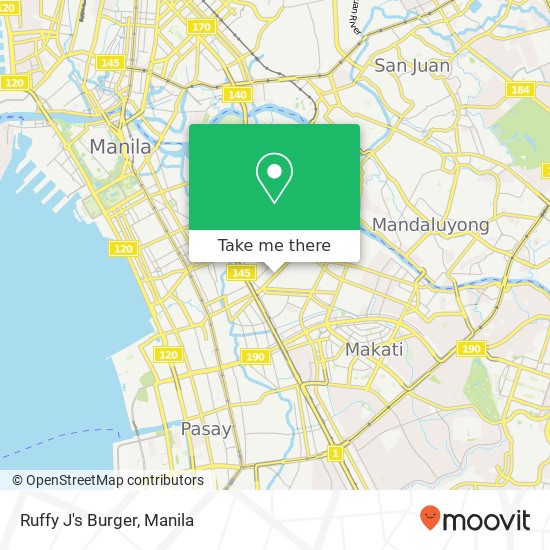Ruffy J's Burger, Zobel Roxas Ave Barangay 765, Manila map